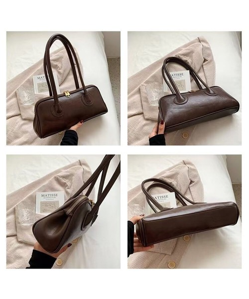 folka（フォルカ）の「3-11E106 横長　レトロ　長め　ショルダーバッグ ブラック　キャメル（ショルダーバッグ・レディース・キャメル/ブラック・ONESIZE）」の16枚目の写真