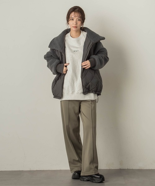 VICKY（ビッキー）の「キルトボアドッキングブルゾン（ブルゾン・レディース・チャコールグレー/オフホワイト/ブラック・M）」の18枚目の写真