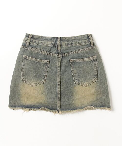 .KOM（ドットコム）の「『.KOM/ドットケーオーエム』ダメージデニムスカート【Y】【CN】（デニムスカート・レディース・インディゴブルー・M/S）」の8枚目の写真