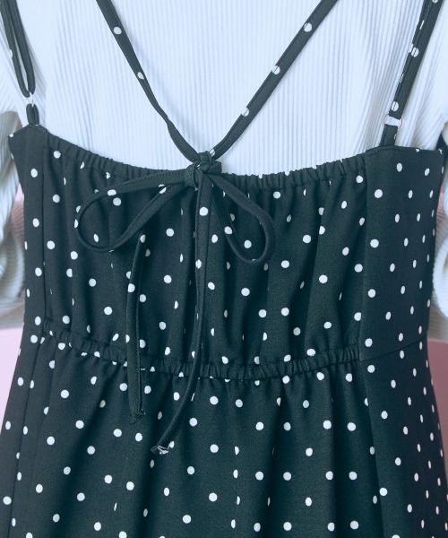 marun(マルン)の「<大きいサイズ>カットジャージーキャミワンピース marun(ワンピース・レディース・ブラック/ホワイト系/ブラック系・L/LL/3L/4L/5L)」の15枚目の写真