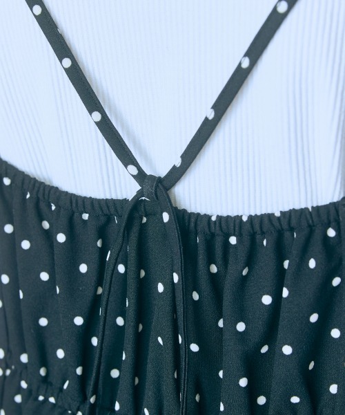 marun(マルン)の「<大きいサイズ>カットジャージーキャミワンピース marun(ワンピース・レディース・ブラック/ホワイト系/ブラック系・L/LL/3L/4L/5L)」の17枚目の写真