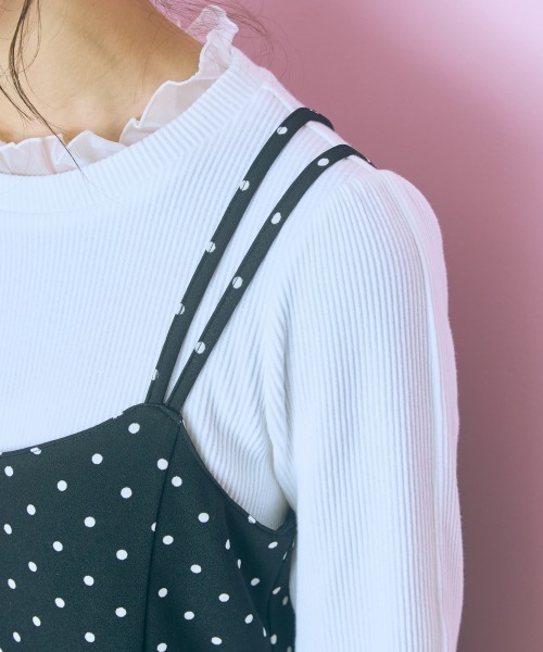 marun(マルン)の「<大きいサイズ>カットジャージーキャミワンピース marun(ワンピース・レディース・ブラック/ホワイト系/ブラック系・L/LL/3L/4L/5L)」の13枚目の写真