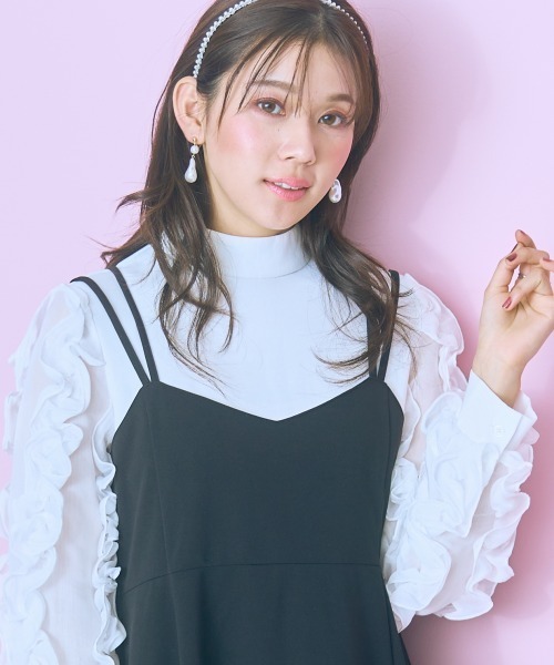 marun(マルン)の「<大きいサイズ>カットジャージーキャミワンピース marun(ワンピース・レディース・ブラック/ホワイト系/ブラック系・L/LL/3L/4L/5L)」の19枚目の写真