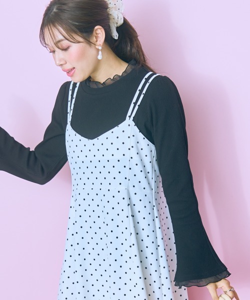 marun(マルン)の「<大きいサイズ>カットジャージーキャミワンピース marun(ワンピース・レディース・ブラック/ホワイト系/ブラック系・L/LL/3L/4L/5L)」の21枚目の写真