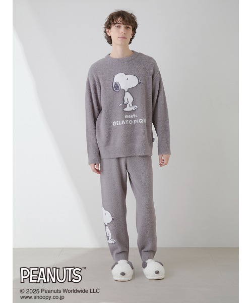 PEANUTS】【HOMME】ベビモコジャガードプルオーバー&ロング
