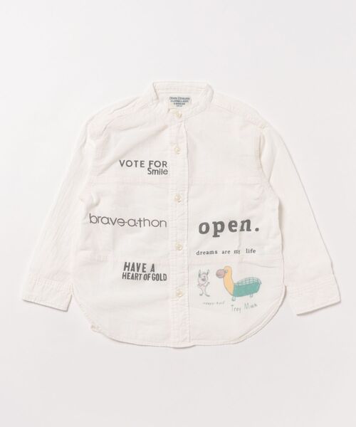 DENIM DUNGAREE(デニムダンガリー)の「Sheeting Remake Shirt(シャツ/ブラウス・キッズ・ホワイト・120/110/100)」の2枚目の写真