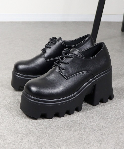 LOVEHUNTER(ラブハンター)の「LOVEHUNTER/+9.5cm 厚底 3ホールローカットシューズ(1697)(ドレスシューズ・レディース・ブラック系2/ブラック系1・S/M/L/LL)」の5枚目の写真