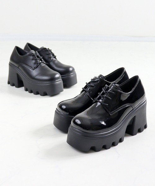 LOVEHUNTER(ラブハンター)の「LOVEHUNTER/+9.5cm 厚底 3ホールローカットシューズ(1697)(ドレスシューズ・レディース・ブラック系2/ブラック系1・S/M/L/LL)」の6枚目の写真