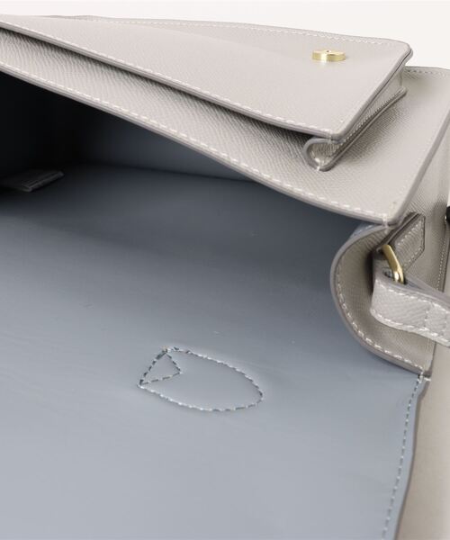 Legato Largo（レガートラルゴ）の「(LF)【Legato Largo】【たすかるっかばん】2ポケット サッチェル ショルダーバッグ（ショルダーバッグ・レディース・ライトグレー/バーガンディー/ブラック・ONE SIZE）」の5枚目の写真