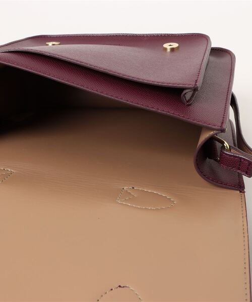 Legato Largo（レガートラルゴ）の「(LF)【Legato Largo】【たすかるっかばん】2ポケット サッチェル ショルダーバッグ（ショルダーバッグ・レディース・ライトグレー/バーガンディー/ブラック・ONE SIZE）」の4枚目の写真