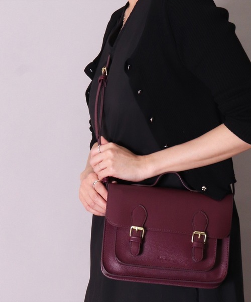 Legato Largo（レガートラルゴ）の「(LF)【Legato Largo】【たすかるっかばん】2ポケット サッチェル ショルダーバッグ（ショルダーバッグ・レディース・ライトグレー/バーガンディー/ブラック・ONE SIZE）」の3枚目の写真