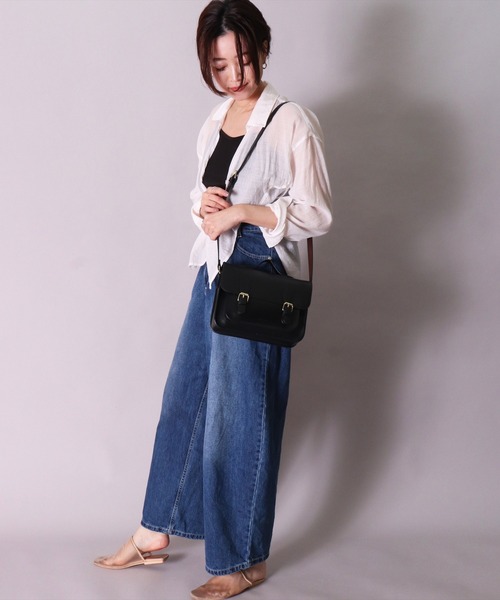 Legato Largo（レガートラルゴ）の「(LF)【Legato Largo】【たすかるっかばん】2ポケット サッチェル ショルダーバッグ（ショルダーバッグ・レディース・ライトグレー/バーガンディー/ブラック・ONE SIZE）」の7枚目の写真