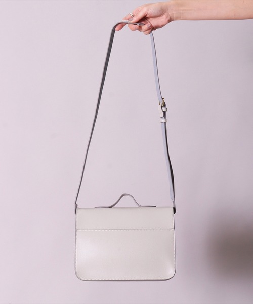 Legato Largo（レガートラルゴ）の「(LF)【Legato Largo】【たすかるっかばん】2ポケット サッチェル ショルダーバッグ（ショルダーバッグ・レディース・ライトグレー/バーガンディー/ブラック・ONE SIZE）」の19枚目の写真