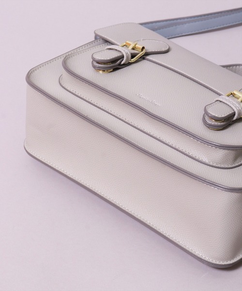 Legato Largo（レガートラルゴ）の「(LF)【Legato Largo】【たすかるっかばん】2ポケット サッチェル ショルダーバッグ（ショルダーバッグ・レディース・ライトグレー/バーガンディー/ブラック・ONE SIZE）」の12枚目の写真