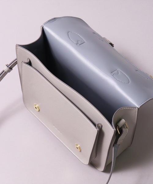 Legato Largo（レガートラルゴ）の「(LF)【Legato Largo】【たすかるっかばん】2ポケット サッチェル ショルダーバッグ（ショルダーバッグ・レディース・ライトグレー/バーガンディー/ブラック・ONE SIZE）」の9枚目の写真
