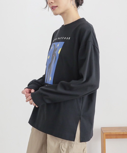 n'OrLABEL（ノアールレーベル）の「『絵画プリントロンT』（Tシャツ/カットソー・レディース・ホワイト/ブラック/ホワイト系その他・1/2）」の8枚目の写真