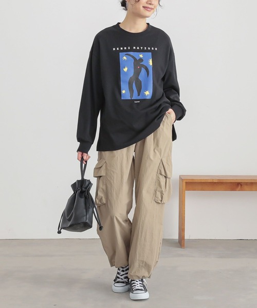 n'OrLABEL（ノアールレーベル）の「『絵画プリントロンT』（Tシャツ/カットソー・レディース・ホワイト/ブラック/ホワイト系その他・1/2）」の10枚目の写真