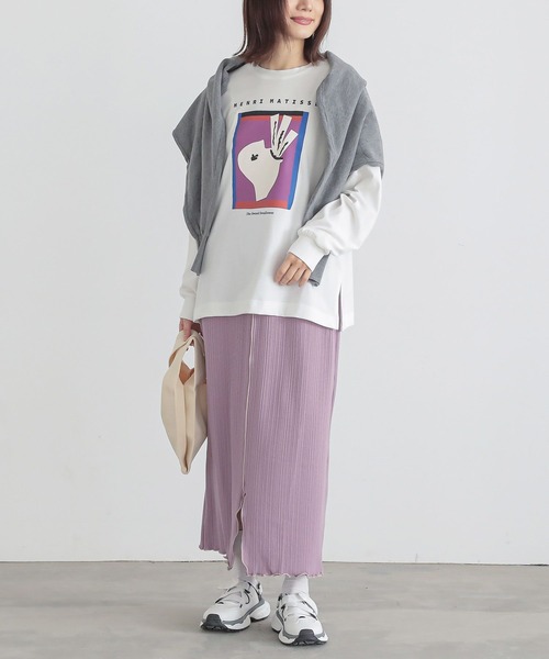 n'OrLABEL（ノアールレーベル）の「『絵画プリントロンT』（Tシャツ/カットソー・レディース・ホワイト/ブラック/ホワイト系その他・1/2）」の15枚目の写真