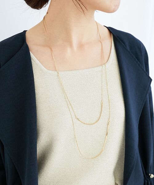 le.coeur blanc（ルクールブラン）の「ロング2連ネックレス（ネックレス・レディース・ゴールド・FREE）」の3枚目の写真