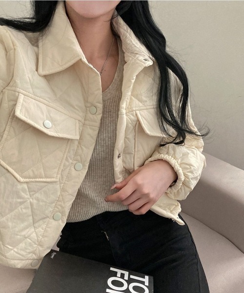 LETee(レティー)の「軽くて暖かい中綿ジャケット(その他アウター・レディース・ホワイト/ベージュ/ブラック/ブラウン・FREE)」の10枚目の写真