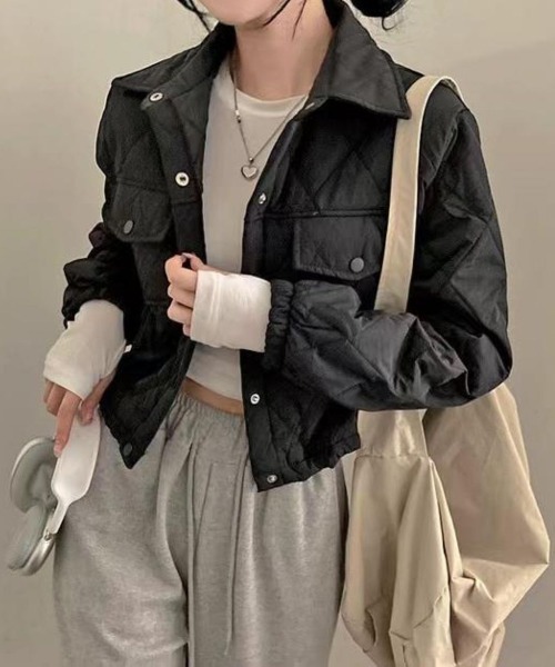 LETee(レティー)の「軽くて暖かい中綿ジャケット(その他アウター・レディース・ホワイト/ベージュ/ブラック/ブラウン・FREE)」の18枚目の写真