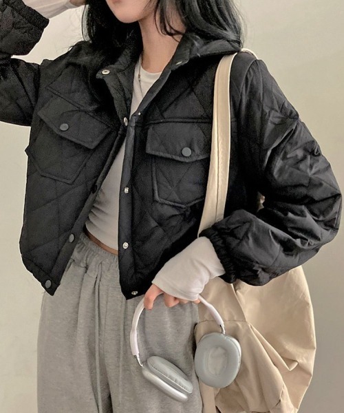 LETee(レティー)の「軽くて暖かい中綿ジャケット(その他アウター・レディース・ホワイト/ベージュ/ブラック/ブラウン・FREE)」の17枚目の写真