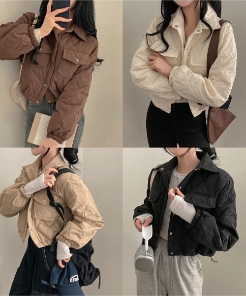 LETee(レティー)の「軽くて暖かい中綿ジャケット(その他アウター・レディース・ホワイト/ベージュ/ブラック/ブラウン・FREE)」の14枚目の写真