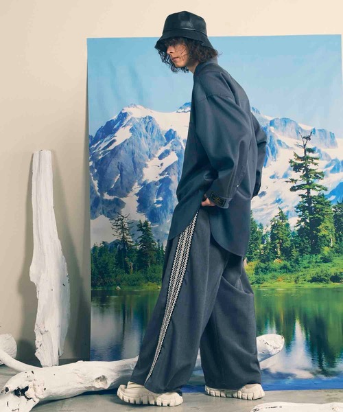 UNISEX》Prime-Wide Side Line Baggy Pants/プライムワイドサイド