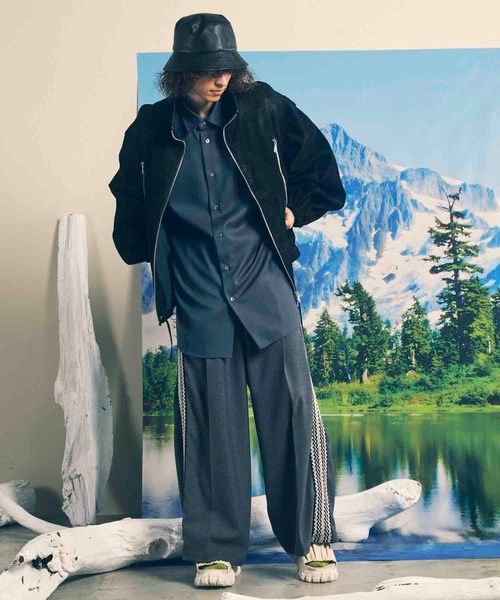 UNISEX》Prime-Wide Side Line Baggy Pants/プライムワイドサイド