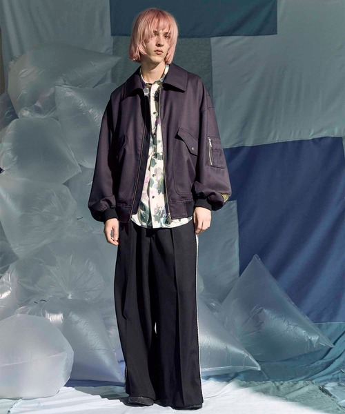 メゾンスペシャル　プライムワイドサイドラインバギーパンツ UNISEX》Prime-Wide Side Line Baggy Pants/プライムワイド