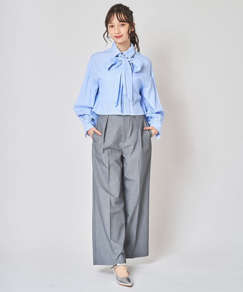 31 Sons de mode(トランテアン ソン ドゥ モード)の「ダブルクロスベルトワイドパンツ(その他パンツ・レディース・ブラック/グレー/ライトグリーン・38/36)」の14枚目の写真