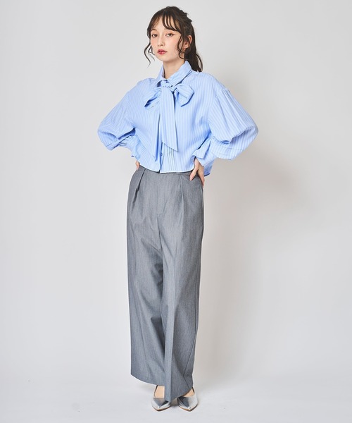 31 Sons de mode(トランテアン ソン ドゥ モード)の「ダブルクロスベルトワイドパンツ(その他パンツ・レディース・ブラック/グレー/ライトグリーン・38/36)」の16枚目の写真
