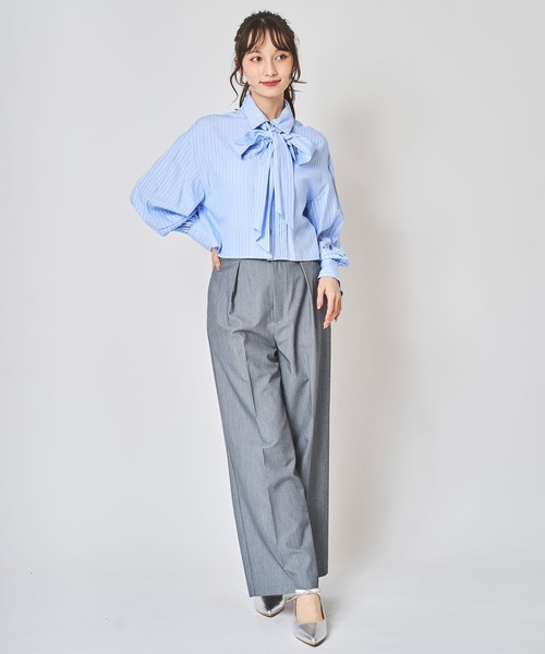31 Sons de mode(トランテアン ソン ドゥ モード)の「ダブルクロスベルトワイドパンツ(その他パンツ・レディース・ブラック/グレー/ライトグリーン・38/36)」の17枚目の写真