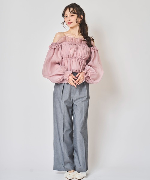 31 Sons de mode(トランテアン ソン ドゥ モード)の「ダブルクロスベルトワイドパンツ(その他パンツ・レディース・ブラック/グレー/ライトグリーン・38/36)」の19枚目の写真