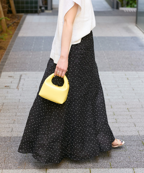 B.C STOCK(ベーセーストック)の「《追加3》手洗い可 / フレンチリネンギャザースカート(スカート・レディース・ブラックミックス/カーキ/ブラック/ピンク/グリーン/ホワイト・FREE)」の17枚目の写真