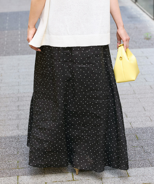 B.C STOCK(ベーセーストック)の「《追加3》手洗い可 / フレンチリネンギャザースカート(スカート・レディース・ブラックミックス/カーキ/ブラック/ピンク/グリーン/ホワイト・FREE)」の18枚目の写真