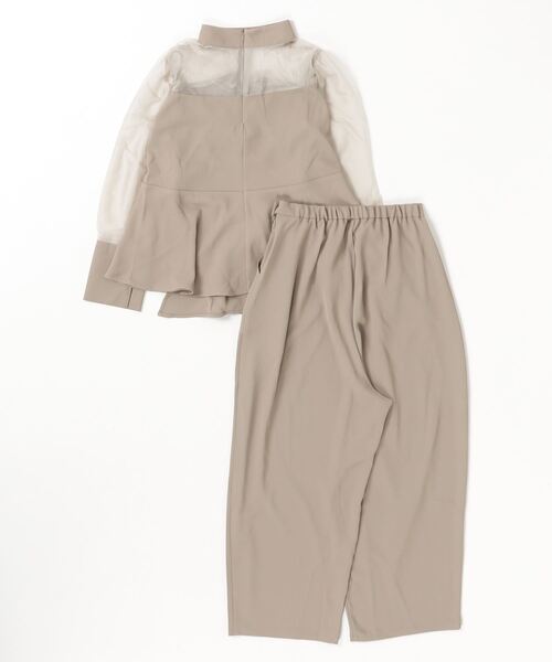 セットアップ】オーガンジードッキングカシュクールBL＋タックカーブ