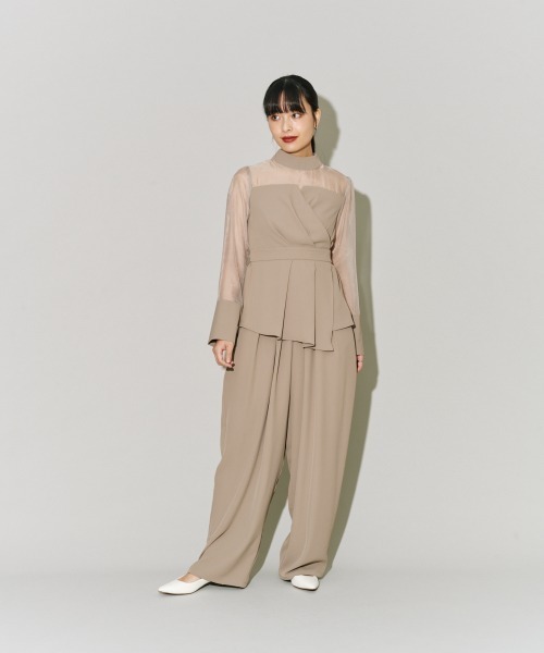 セール】【セットアップ】オーガンジードッキングカシュクール