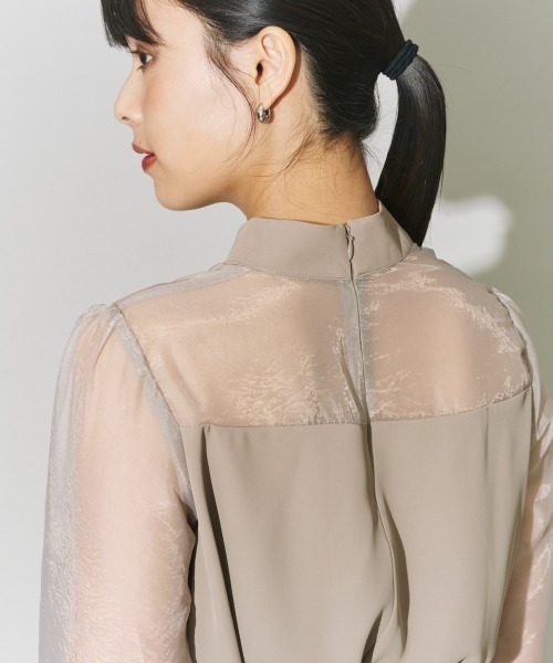 セットアップ】オーガンジードッキングカシュクールBL＋タックカーブ