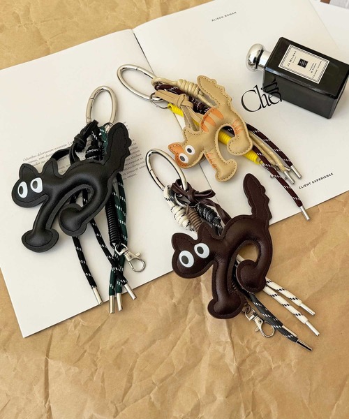 NOLITA LABORATORY(ノリータラボラトリー)の「【 NOLITA / ノリータ 】バッグチャーム カラビナ ネコ ロープストラップ キーリング キーホルダー ブラック ブラウン ベージュ 猫 マスコット(チャーム・レディース・ブラック/ベージュ/ブラウン・FREE)」の5枚目の写真