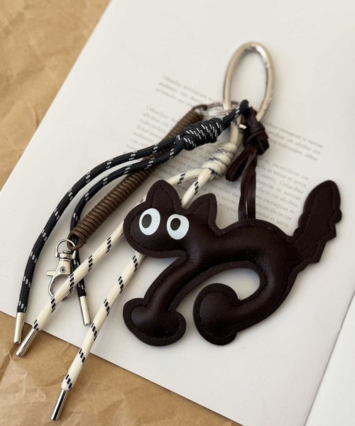 NOLITA LABORATORY(ノリータラボラトリー)の「【 NOLITA / ノリータ 】バッグチャーム カラビナ ネコ ロープストラップ キーリング キーホルダー ブラック ブラウン ベージュ 猫 マスコット(チャーム・レディース・ブラック/ベージュ/ブラウン・FREE)」の12枚目の写真