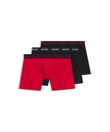 HUGO（ヒューゴ）の「ロングボクサーパンツ3枚セット ストレッチコットン ロゴ（ボクサーパンツ）」