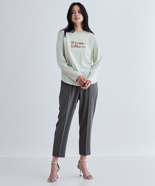 GALLEST（ギャレスト）の「メタリックロゴロングスリーブTシャツ（Tシャツ/カットソー・レディース・ホワイト/ライトグリーン/ブラウン系その他・38）」の11枚目の写真