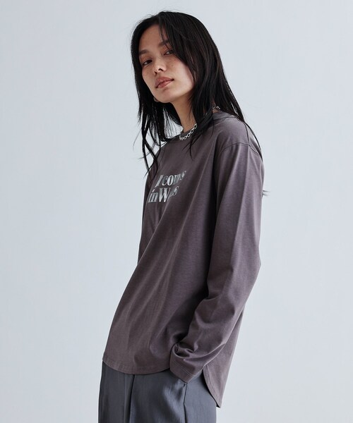 GALLEST（ギャレスト）の「メタリックロゴロングスリーブTシャツ（Tシャツ/カットソー・レディース・ホワイト/ライトグリーン/ブラウン系その他・38）」の15枚目の写真