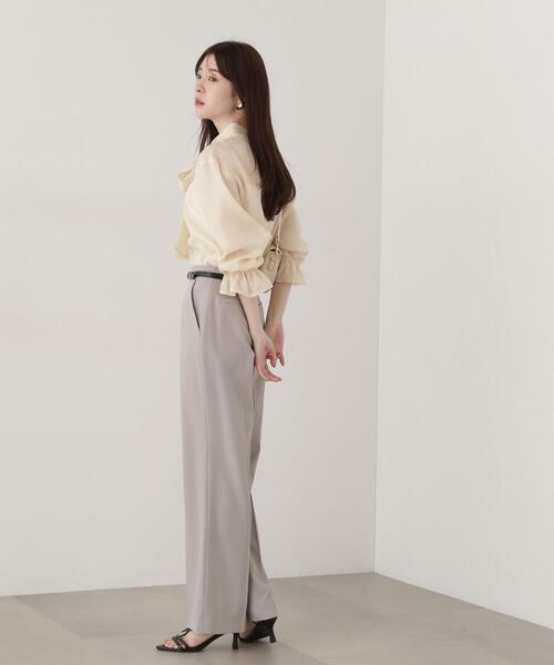 PROPORTION BODY DRESSING(プロポーションボディドレッシング)の「センタープレスストレートパンツ / 1215130302(その他パンツ・レディース・ベージュ/グレー・SMALL/MEDIUM)」の5枚目の写真
