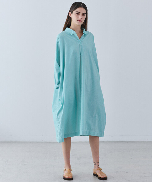 GALLEGO DESPORTES（ギャレゴデスポート）の「GALLEGO DESPORTES | ラグランスリーブ シャツワンピース WOMEN（ワンピース・レディース・グリーン系その他/ピンク系その他・S）」の9枚目の写真