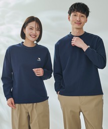 ストレッチポンチ シェア 衿ロゴ ロングTシャツ