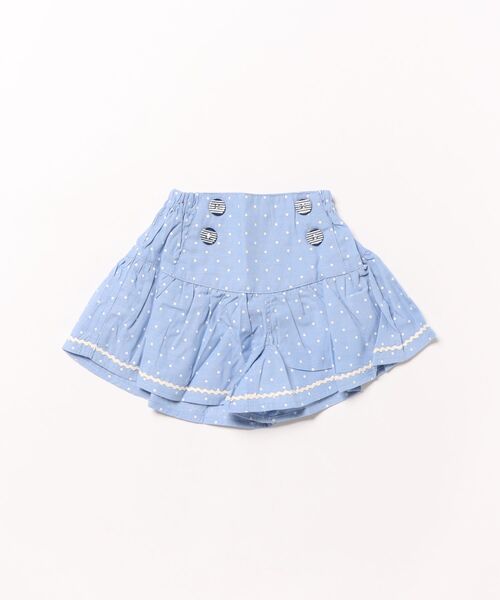 kids zoo(キッズズー)の「生地込みマリン3分丈パンツ(その他パンツ・キッズ・ブルー/イエロー・80/90)」の2枚目の写真