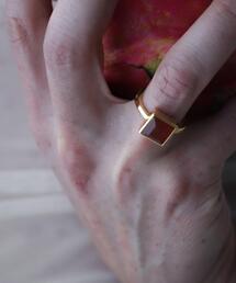 SMELLY | SMELLY so’　square carnelian ring(リング)