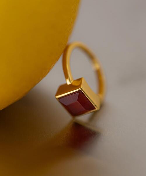 SMELLY（スメリー）の「SMELLY so’　square carnelian ring（リング・レディース・ゴールド系その他・11）」の3枚目の写真